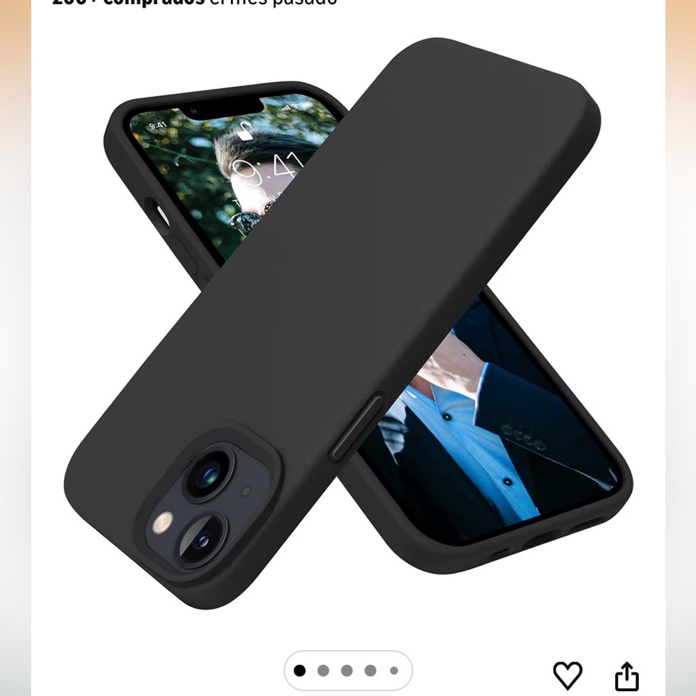 Black Silicone iPhone 13 Case